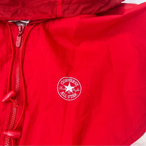 VINTAGE Converse Red, White and Blue Track Jacket Windbreaker - Picture 2 of 9